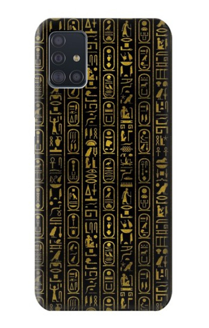 W3869 Ancient Egyptian Hieroglyphic Hülle Schutzhülle Taschen und Leder Flip für Samsung Galaxy A51 5G