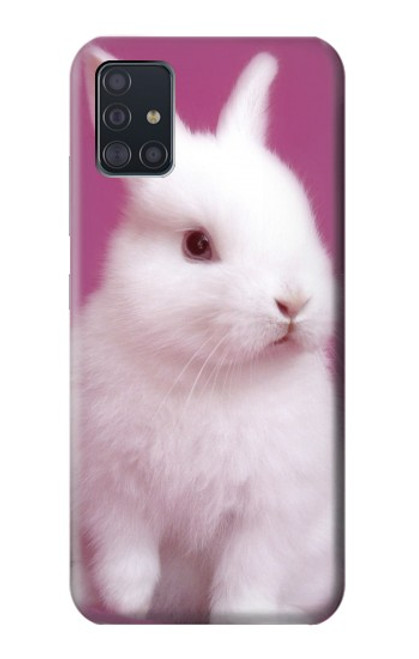 W3870 Cute Baby Bunny Hülle Schutzhülle Taschen und Leder Flip für Samsung Galaxy A51 5G