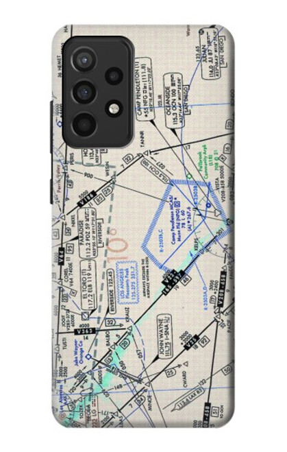 W3882 Flying Enroute Chart Hülle Schutzhülle Taschen und Leder Flip für Samsung Galaxy A52, Galaxy A52 5G