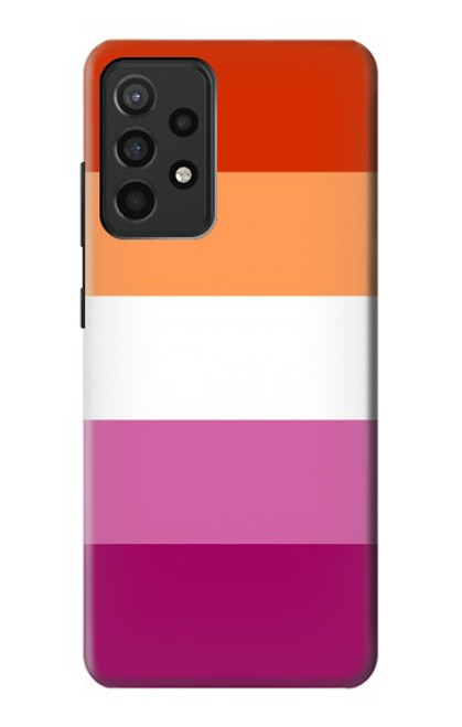 W3887 Lesbian Pride Flag Hülle Schutzhülle Taschen und Leder Flip für Samsung Galaxy A52, Galaxy A52 5G