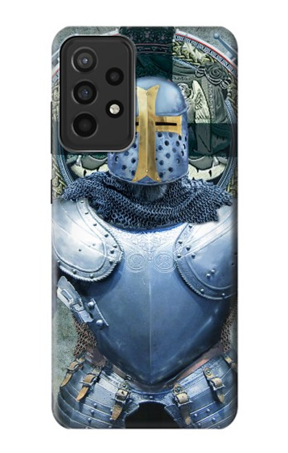 W3864 Medieval Templar Heavy Armor Knight Hülle Schutzhülle Taschen und Leder Flip für Samsung Galaxy A52s 5G