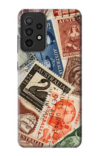 W3900 Stamps Hülle Schutzhülle Taschen und Leder Flip für Samsung Galaxy A52s 5G