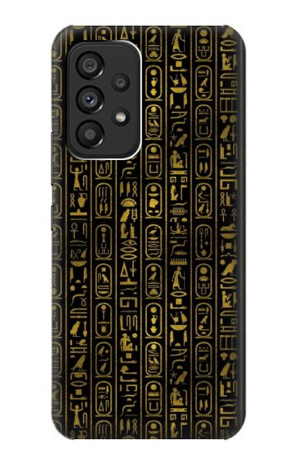 W3869 Ancient Egyptian Hieroglyphic Hülle Schutzhülle Taschen und Leder Flip für Samsung Galaxy A53 5G