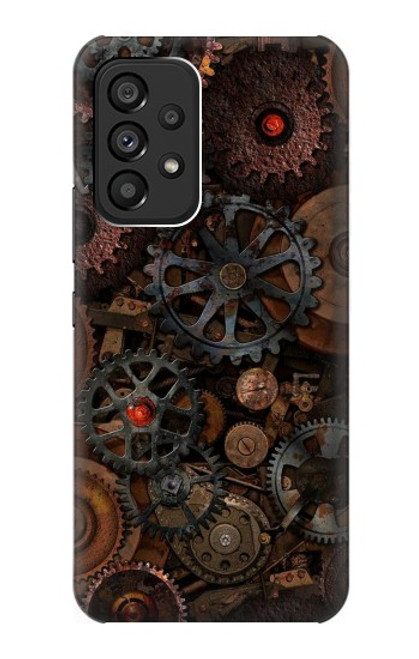 W3884 Steampunk Mechanical Gears Hülle Schutzhülle Taschen und Leder Flip für Samsung Galaxy A53 5G