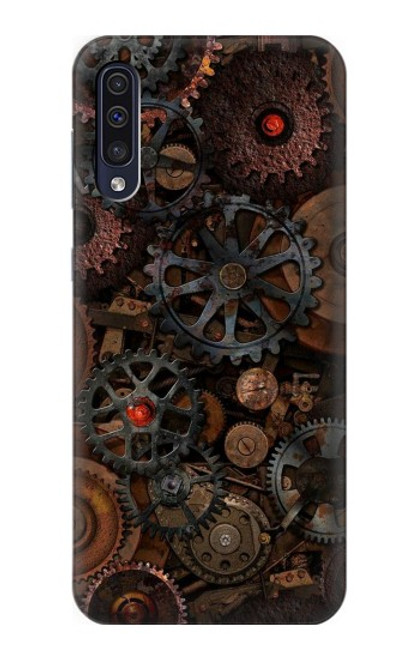 W3884 Steampunk Mechanical Gears Hülle Schutzhülle Taschen und Leder Flip für Samsung Galaxy A70