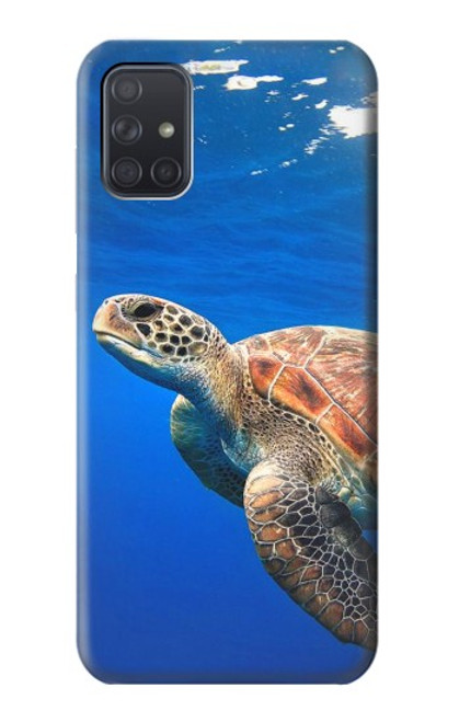 W3898 Sea Turtle Hülle Schutzhülle Taschen und Leder Flip für Samsung Galaxy A71 5G