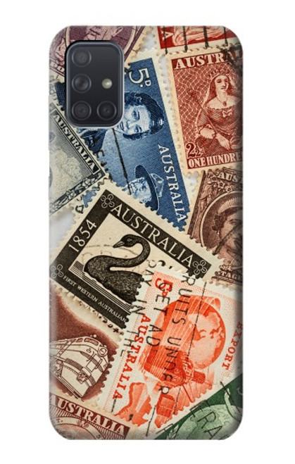 W3900 Stamps Hülle Schutzhülle Taschen und Leder Flip für Samsung Galaxy A71 5G