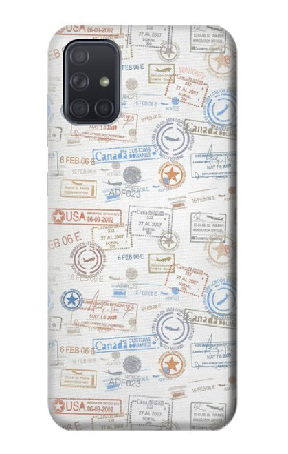 W3903 Travel Stamps Hülle Schutzhülle Taschen und Leder Flip für Samsung Galaxy A71 5G
