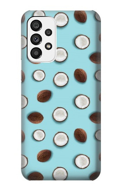 W3860 Coconut Dot Pattern Hülle Schutzhülle Taschen und Leder Flip für Samsung Galaxy A73 5G