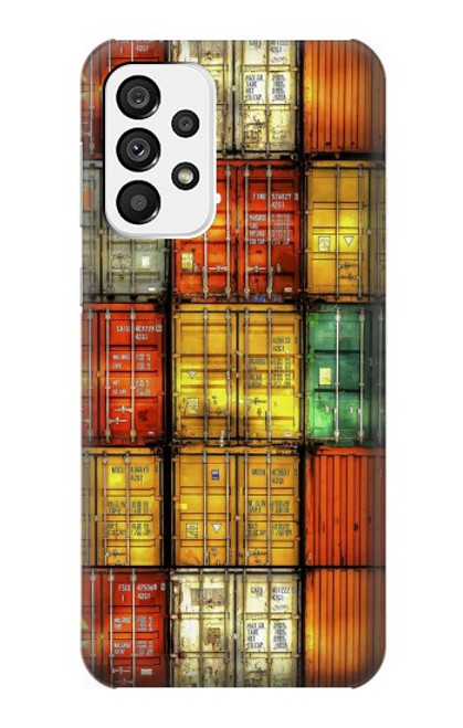 W3861 Colorful Container Block Hülle Schutzhülle Taschen und Leder Flip für Samsung Galaxy A73 5G