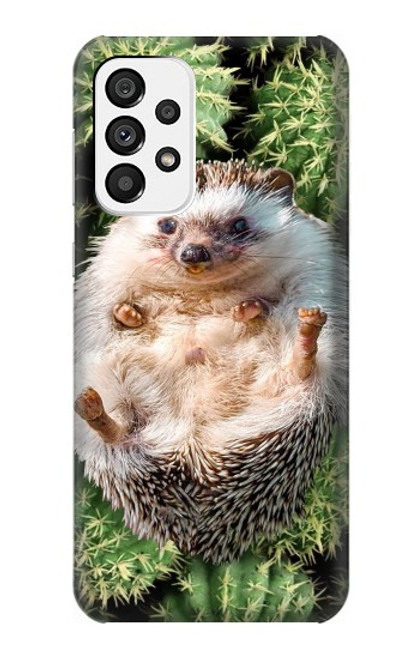 W3863 Pygmy Hedgehog Dwarf Hedgehog Paint Hülle Schutzhülle Taschen und Leder Flip für Samsung Galaxy A73 5G