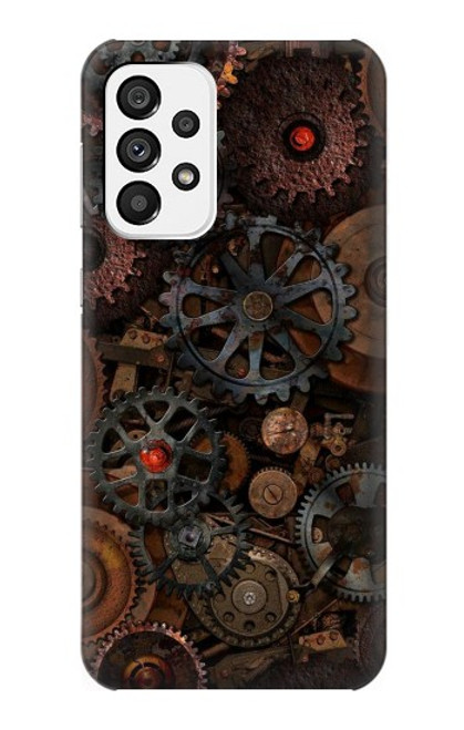 W3884 Steampunk Mechanical Gears Hülle Schutzhülle Taschen und Leder Flip für Samsung Galaxy A73 5G