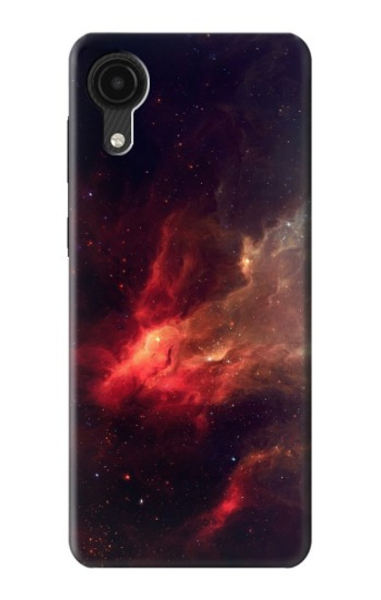 W3897 Red Nebula Space Hülle Schutzhülle Taschen und Leder Flip für Samsung Galaxy A03 Core