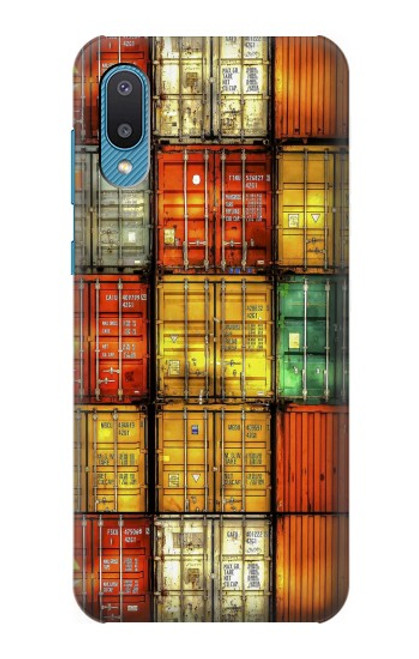 W3861 Colorful Container Block Hülle Schutzhülle Taschen und Leder Flip für Samsung Galaxy A04, Galaxy A02, M02