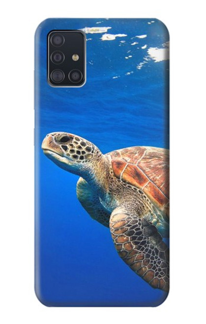 W3898 Sea Turtle Hülle Schutzhülle Taschen und Leder Flip für Samsung Galaxy A51