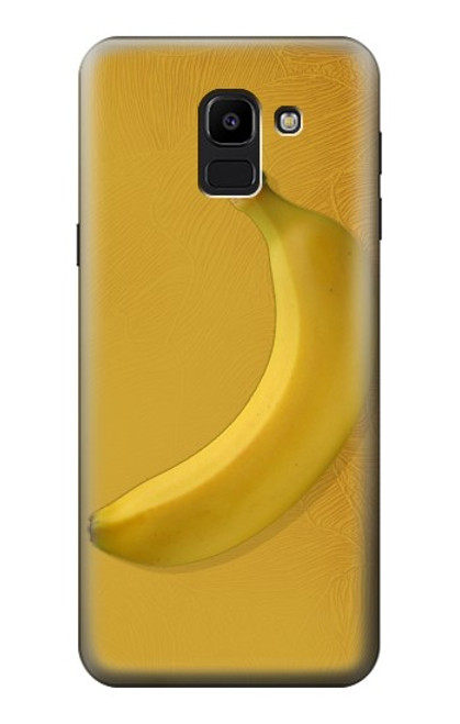 W3872 Banana Hülle Schutzhülle Taschen und Leder Flip für Samsung Galaxy J6 (2018)