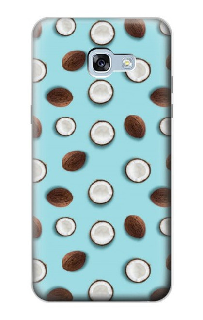 W3860 Coconut Dot Pattern Hülle Schutzhülle Taschen und Leder Flip für Samsung Galaxy A5 (2017)