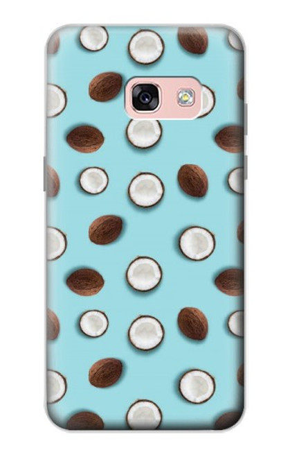 W3860 Coconut Dot Pattern Hülle Schutzhülle Taschen und Leder Flip für Samsung Galaxy A3 (2017)