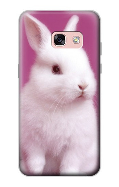 W3870 Cute Baby Bunny Hülle Schutzhülle Taschen und Leder Flip für Samsung Galaxy A3 (2017)