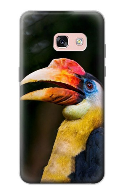 W3876 Colorful Hornbill Hülle Schutzhülle Taschen und Leder Flip für Samsung Galaxy A3 (2017)