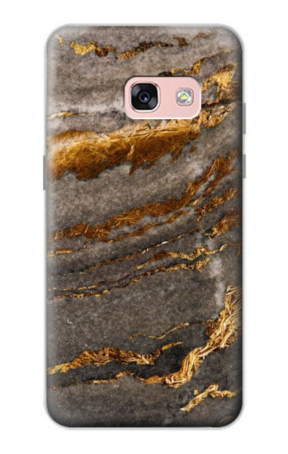 W3886 Gray Marble Rock Hülle Schutzhülle Taschen und Leder Flip für Samsung Galaxy A3 (2017)