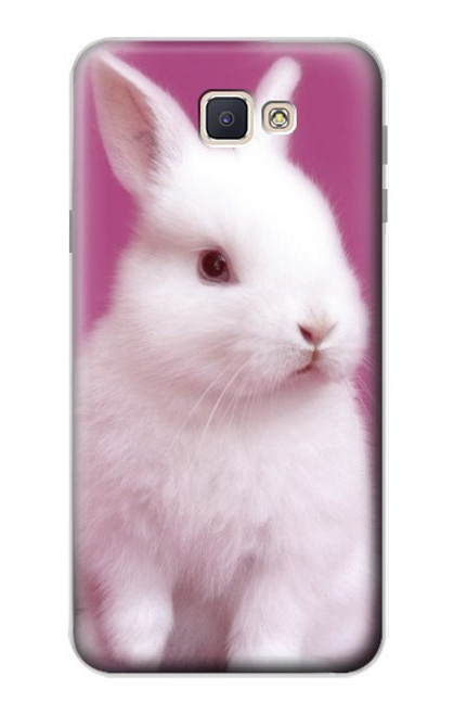W3870 Cute Baby Bunny Hülle Schutzhülle Taschen und Leder Flip für Samsung Galaxy J7 Prime (SM-G610F)