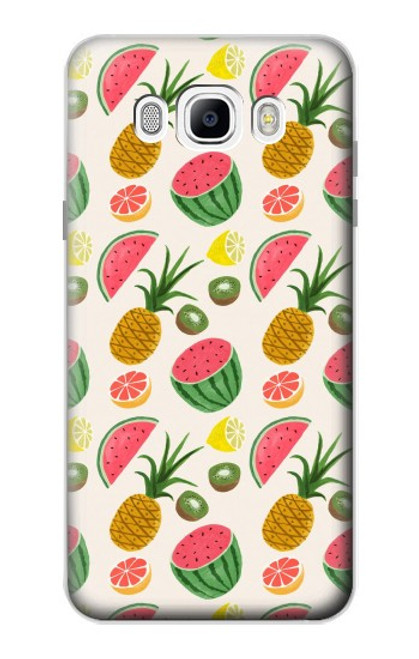 W3883 Fruit Pattern Hülle Schutzhülle Taschen und Leder Flip für Samsung Galaxy J7 (2016)
