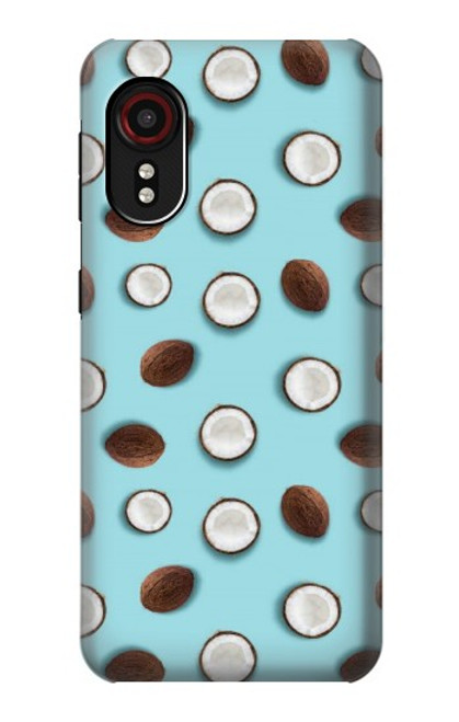 W3860 Coconut Dot Pattern Hülle Schutzhülle Taschen und Leder Flip für Samsung Galaxy Xcover 5