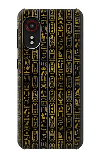 W3869 Ancient Egyptian Hieroglyphic Hülle Schutzhülle Taschen und Leder Flip für Samsung Galaxy Xcover 5