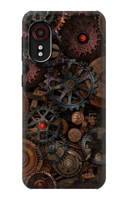 W3884 Steampunk Mechanical Gears Hülle Schutzhülle Taschen und Leder Flip für Samsung Galaxy Xcover 5