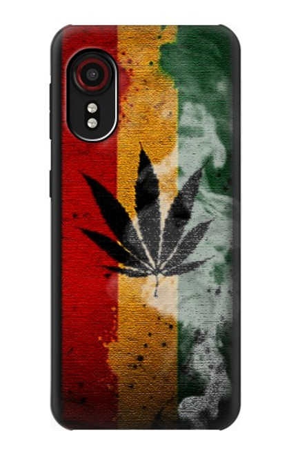 W3890 Reggae Rasta Flag Smoke Hülle Schutzhülle Taschen und Leder Flip für Samsung Galaxy Xcover 5