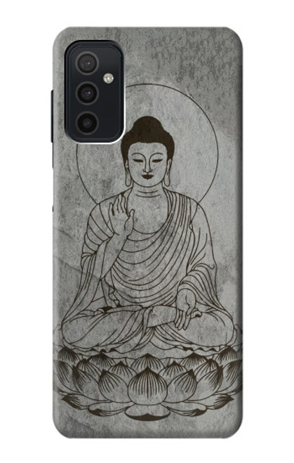 W3873 Buddha Line Art Hülle Schutzhülle Taschen und Leder Flip für Samsung Galaxy M52 5G