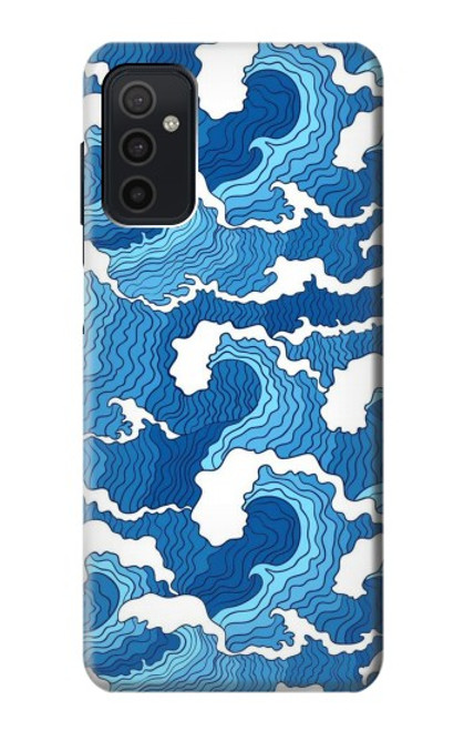 W3901 Aesthetic Storm Ocean Waves Hülle Schutzhülle Taschen und Leder Flip für Samsung Galaxy M52 5G