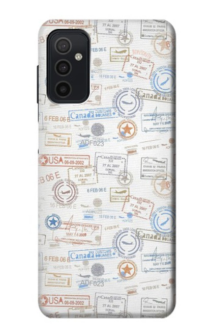 W3903 Travel Stamps Hülle Schutzhülle Taschen und Leder Flip für Samsung Galaxy M52 5G