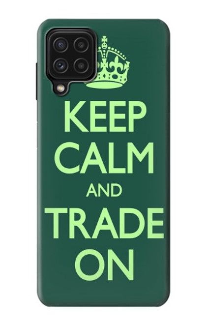 W3862 Keep Calm and Trade On Hülle Schutzhülle Taschen und Leder Flip für Samsung Galaxy M22