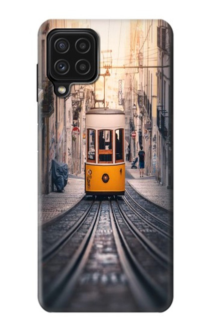 W3867 Trams in Lisbon Hülle Schutzhülle Taschen und Leder Flip für Samsung Galaxy M22