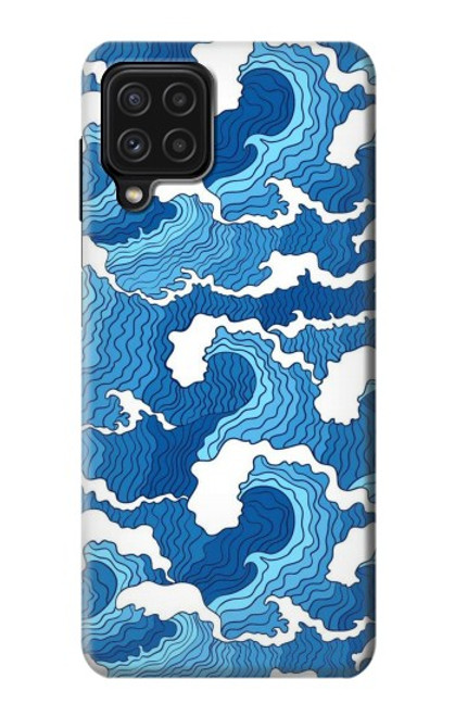 W3901 Aesthetic Storm Ocean Waves Hülle Schutzhülle Taschen und Leder Flip für Samsung Galaxy M22