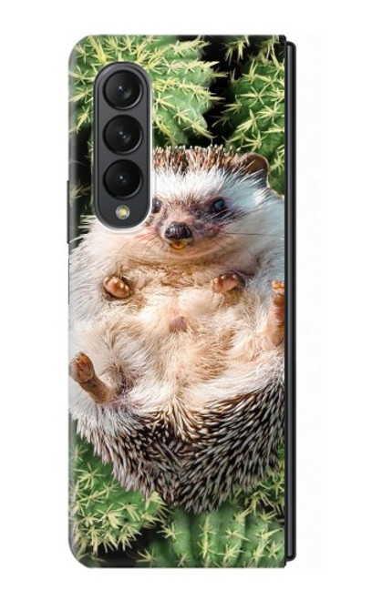 W3863 Pygmy Hedgehog Dwarf Hedgehog Paint Hülle Schutzhülle Taschen Flip für Samsung Galaxy Z Fold 3 5G