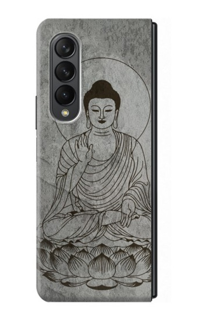 W3873 Buddha Line Art Hülle Schutzhülle Taschen Flip für Samsung Galaxy Z Fold 3 5G