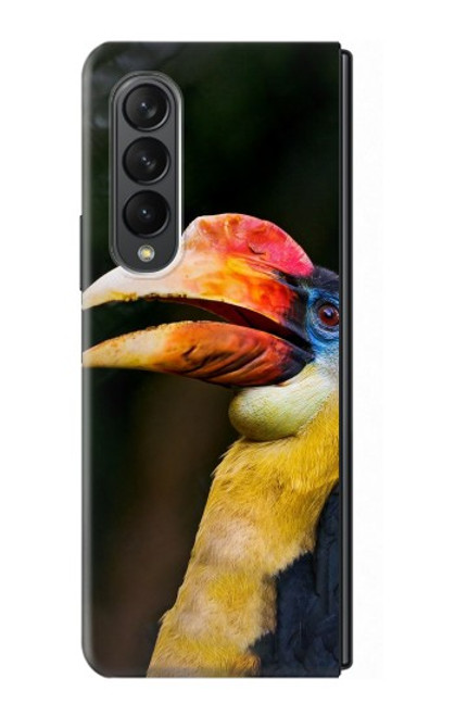 W3876 Colorful Hornbill Hülle Schutzhülle Taschen Flip für Samsung Galaxy Z Fold 3 5G