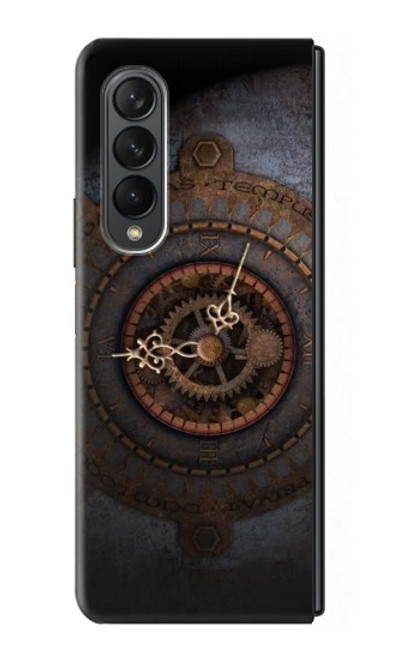 W3908 Vintage Clock Hülle Schutzhülle Taschen Flip für Samsung Galaxy Z Fold 3 5G