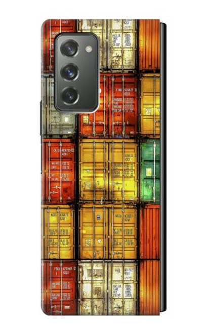 W3861 Colorful Container Block Hülle Schutzhülle Taschen Flip für Samsung Galaxy Z Fold2 5G