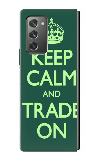 W3862 Keep Calm and Trade On Hülle Schutzhülle Taschen Flip für Samsung Galaxy Z Fold2 5G