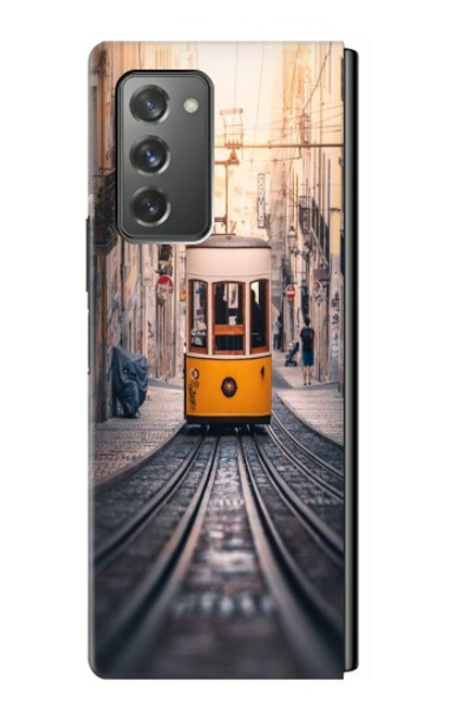 W3867 Trams in Lisbon Hülle Schutzhülle Taschen Flip für Samsung Galaxy Z Fold2 5G