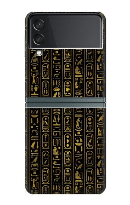 W3869 Ancient Egyptian Hieroglyphic Hülle Schutzhülle Taschen Flip für Samsung Galaxy Z Flip 3 5G