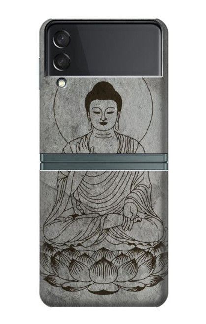 W3873 Buddha Line Art Hülle Schutzhülle Taschen Flip für Samsung Galaxy Z Flip 3 5G