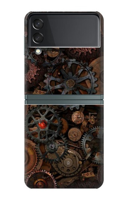 W3884 Steampunk Mechanical Gears Hülle Schutzhülle Taschen Flip für Samsung Galaxy Z Flip 3 5G