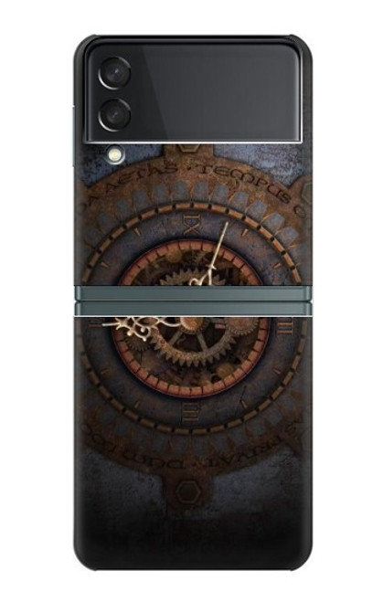 W3908 Vintage Clock Hülle Schutzhülle Taschen Flip für Samsung Galaxy Z Flip 3 5G