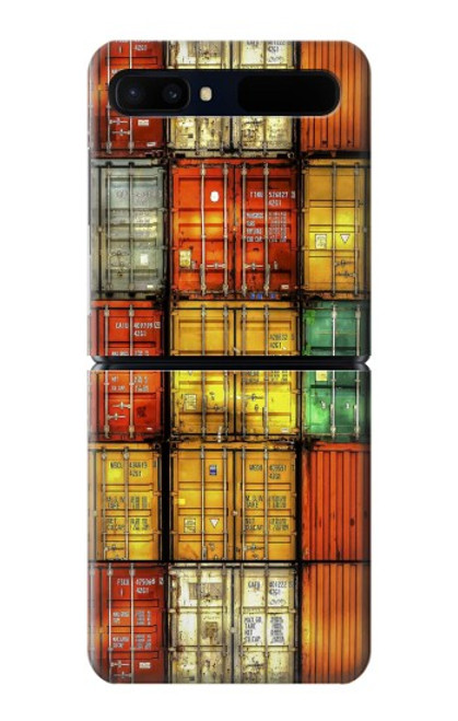 W3861 Colorful Container Block Hülle Schutzhülle Taschen Flip für Samsung Galaxy Z Flip 5G