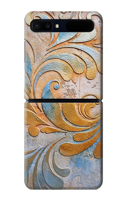 W3875 Canvas Vintage Rugs Hülle Schutzhülle Taschen Flip für Samsung Galaxy Z Flip 5G